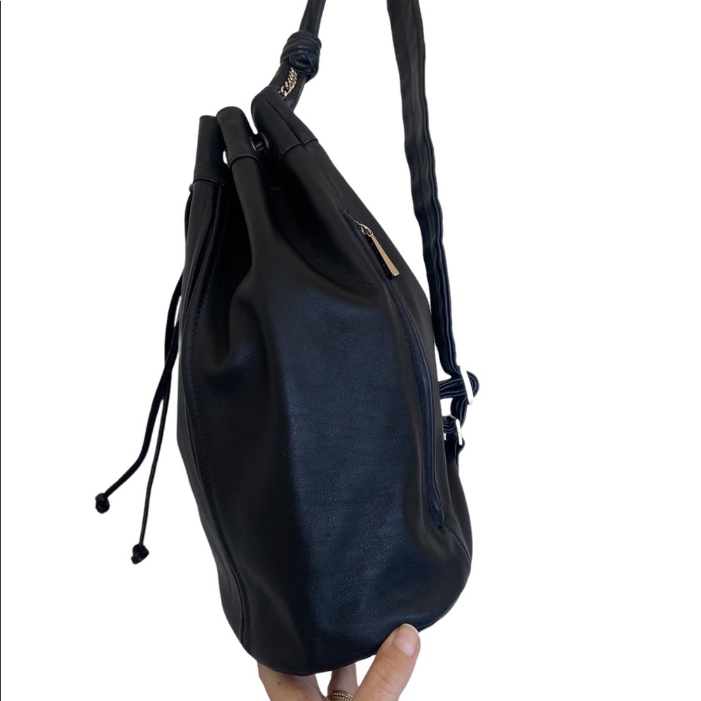 Marco Buggiani Leather Drawstring Bag - image 4